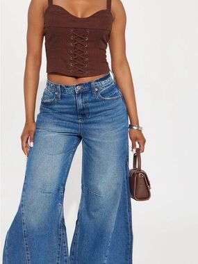 Wide Leg Blue Women’s Jeans